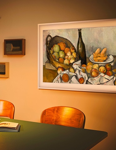 There is the frame on a wal