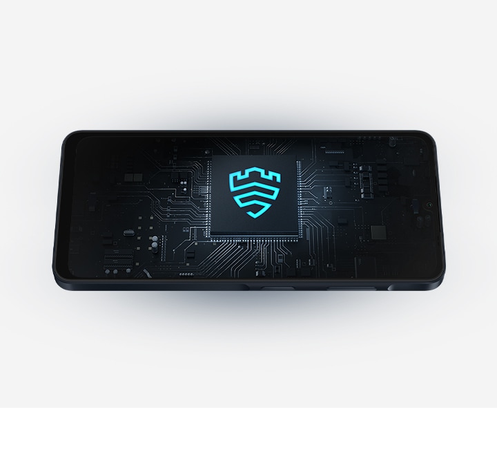 The Galaxy A06 displays a security shield icon, indicating the availability of Samsung Knox Vault.