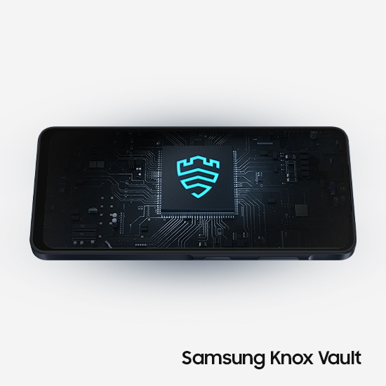 The Galaxy A06 displays a security shield icon, indicating the availability of Samsung Knox Vault.