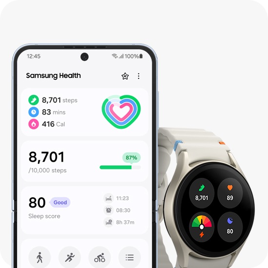 Galaxy Watch7 (Bluetooth, 44mm) Silver | Samsung Africa