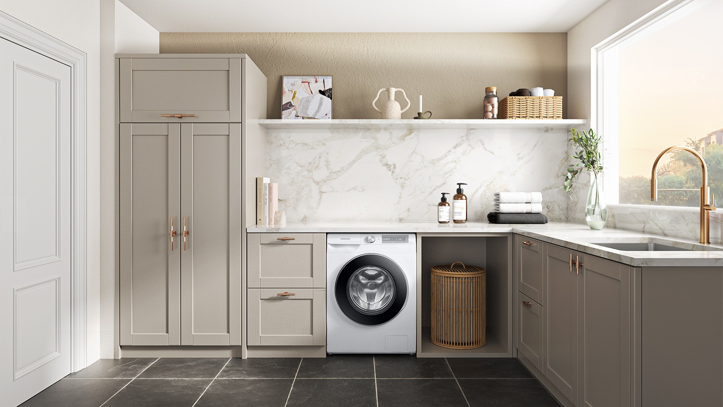 WW6000T is installed in the laundry room.