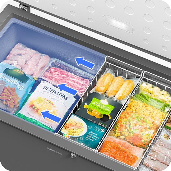 198L Chest freezer with Power Freeze Function Dark Gray | Samsung