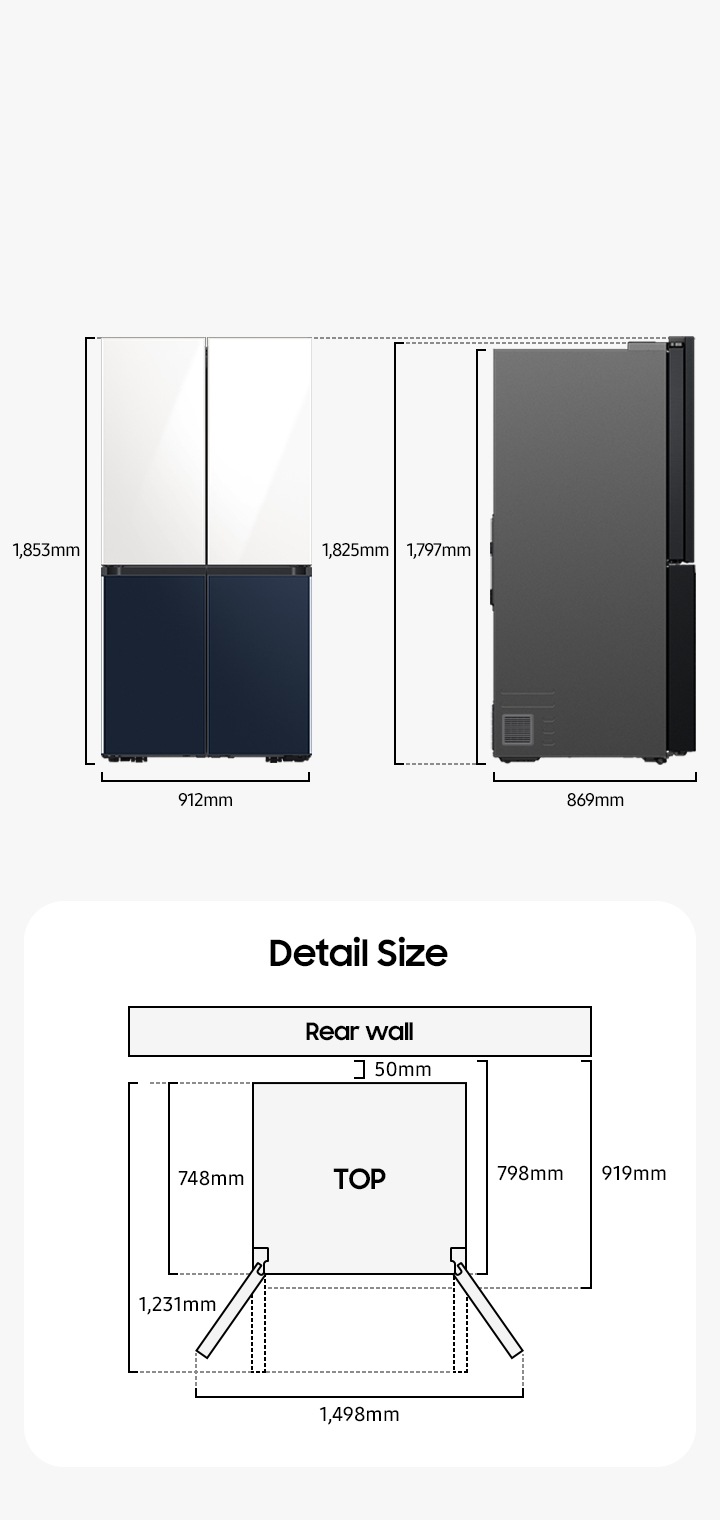 Les réfrigérateurs 4 portes de la gamme RF9000 de Samsung arrivent