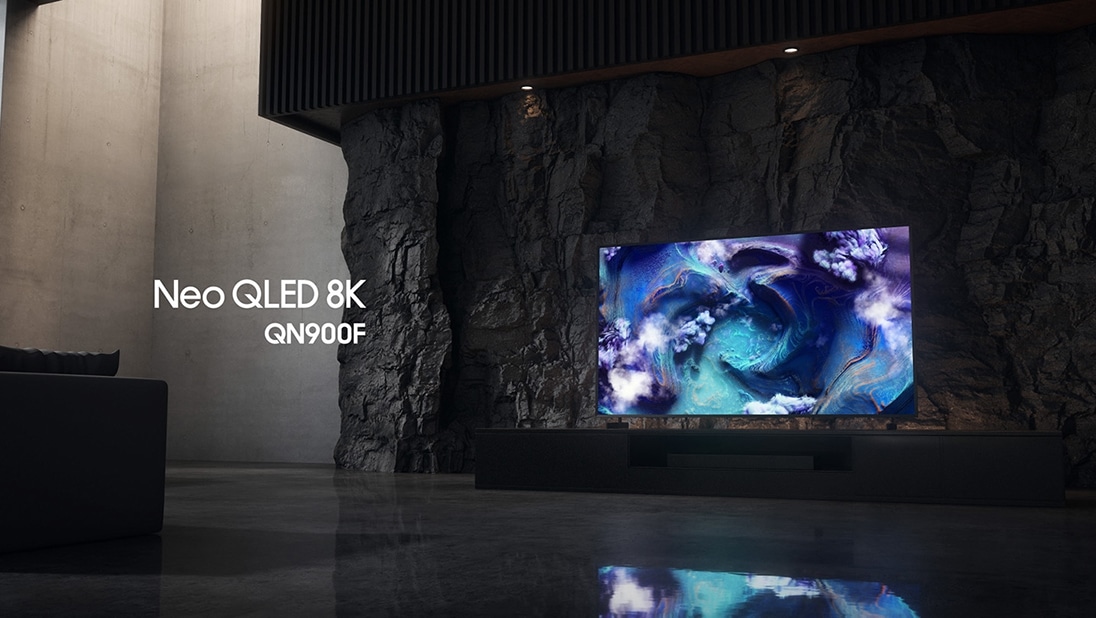 Samsung Vision AI is here logo against a galaxy background.