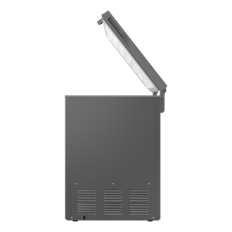 RI70FM51 One Door Refrigerator with Premium Design Right-Half-Open Dark Gray 