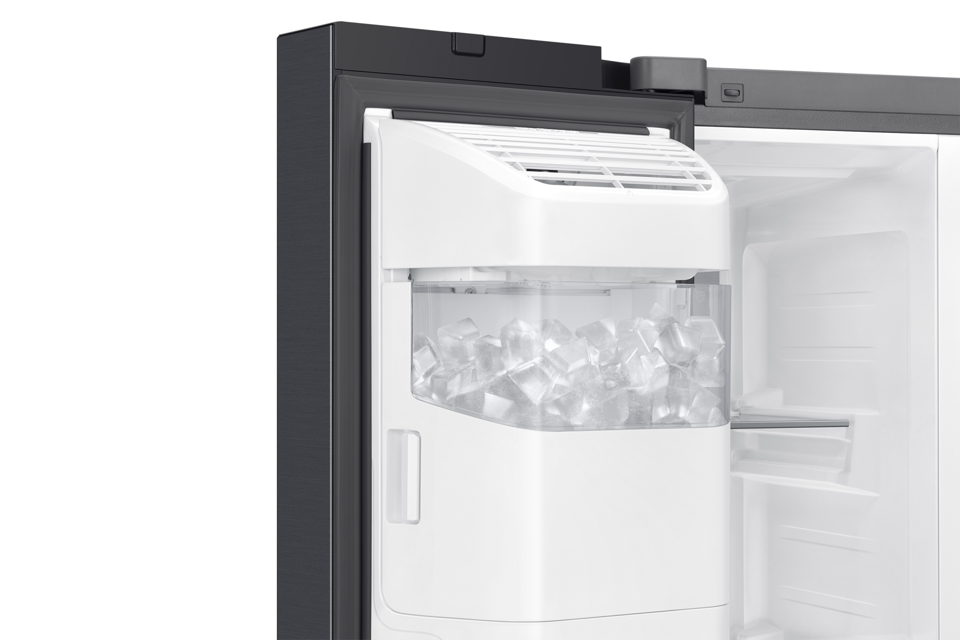 Bespoke AI Refrigerator SBS Auto Open Door Detail-IceMaker Black Doi 