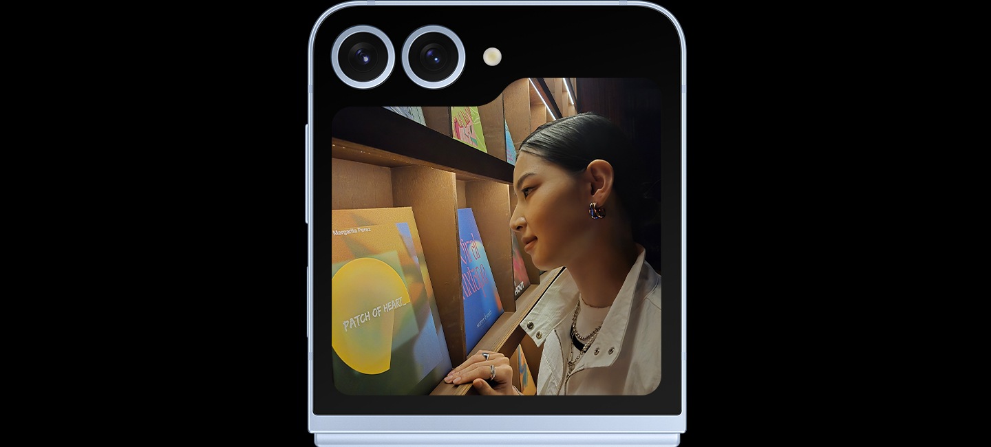 A photo is taken in low light but vivid colours and details are captured.