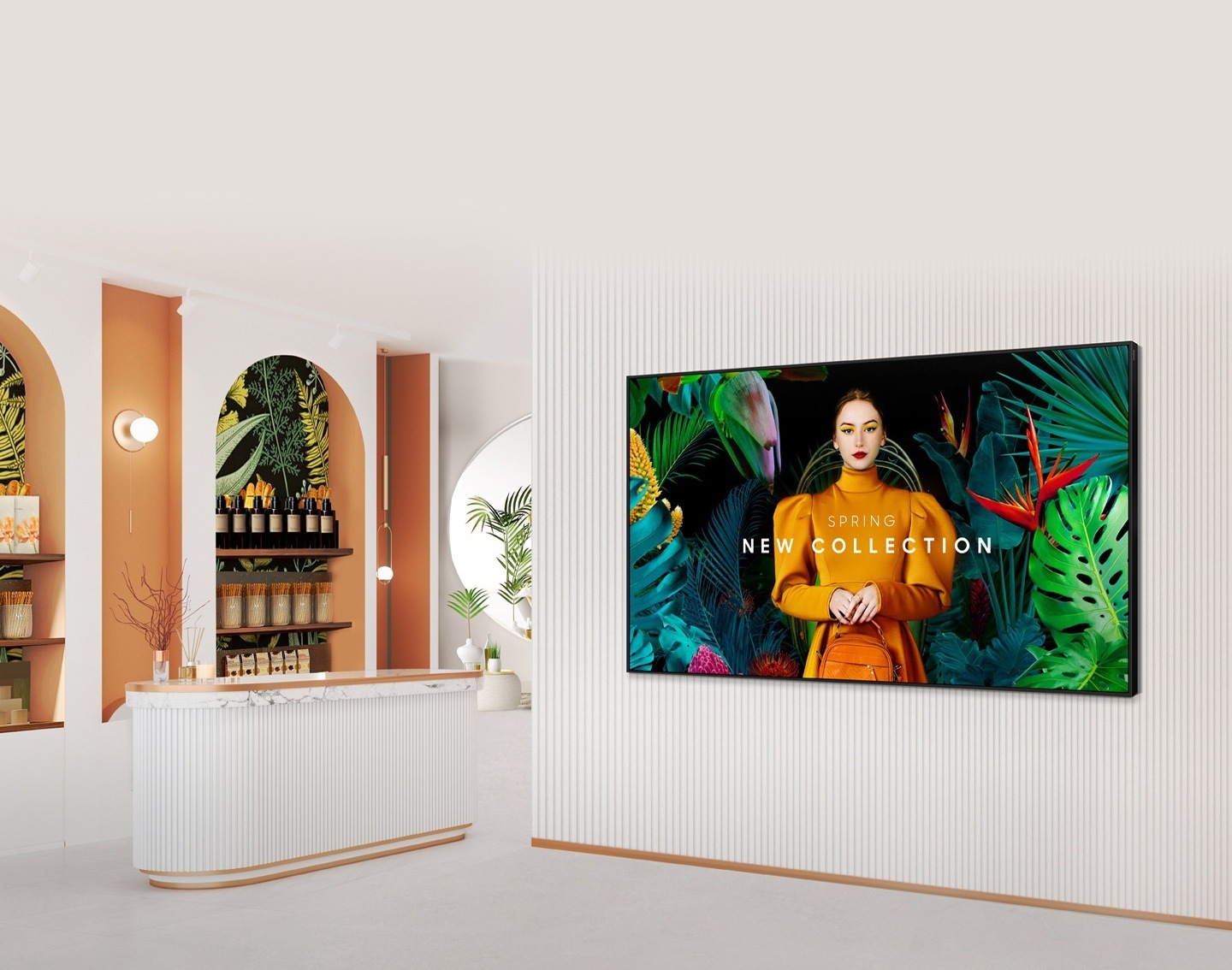 SAMSUNG Crystal UHD Signage 85'' QMC