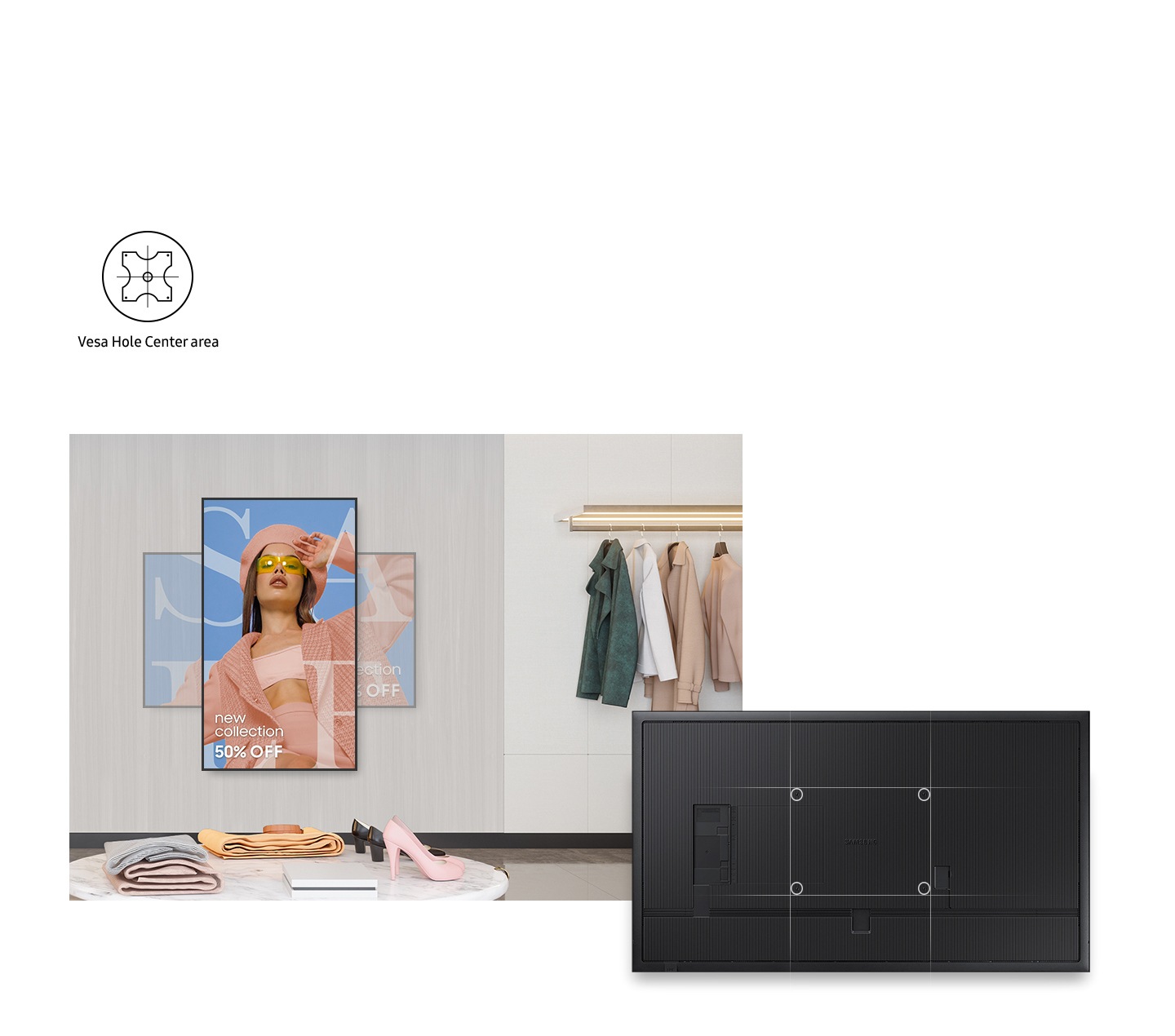 SAMSUNG Crystal UHD Signage 85'' QMC