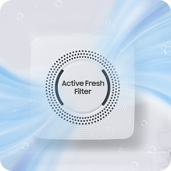 Built-in Active Fresh Filter eliminates bacteria and keeps the inside air fresh and purified.