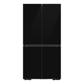 BESPOKE RF9000 T Style French Door Refrigerator with Beverage Center™ Front Clean Black 