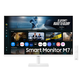 32" Smart Monitor M7 M70F 4K Samsung Vision AI Front White 