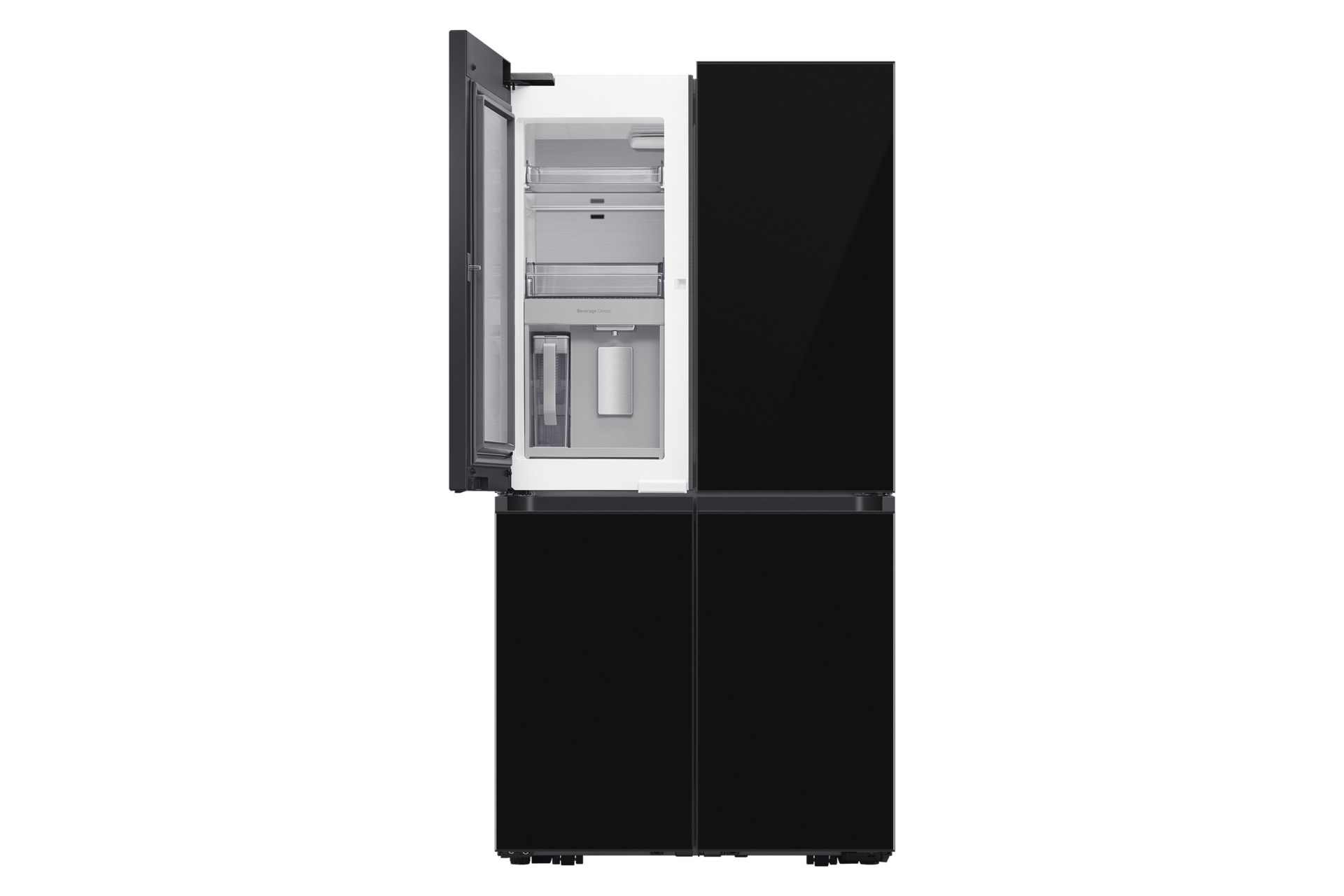 BESPOKE RF9000 T Style French Door Refrigerator with Beverage Center™ Front-Open-Without-Food3 Clean Black 