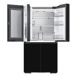 BESPOKE RF9000 T Style French Door Refrigerator with Beverage Center™ Front-Open-Without-Food1 Clean Black 