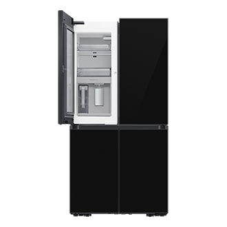 BESPOKE RF9000 T Style French Door Refrigerator with Beverage Center™ Front-Open-Without-Food3 Clean Black 