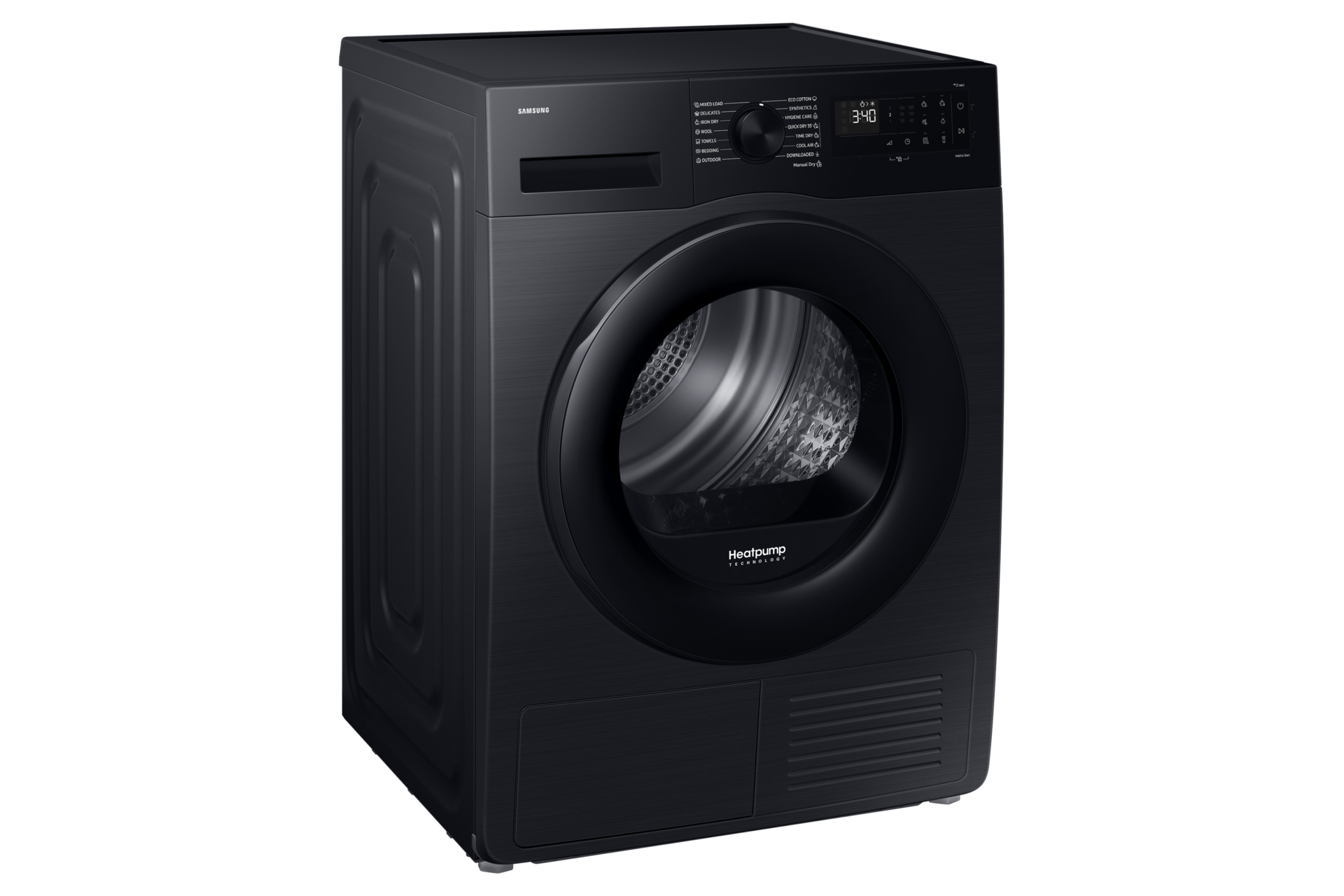 DV5000D Dryer with SpaceMax™ and Hygiene Care L-Perspective Black 