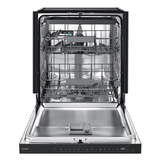 DW90H/24 Freestanding Dishwasher Energy Efficiency and AI Wash ⠀ Front-Open2 Black 