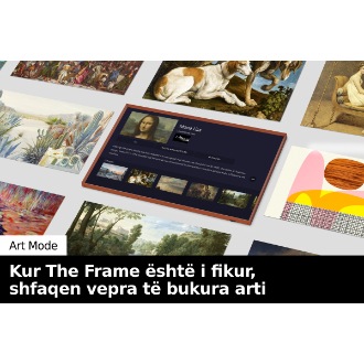 Faqja e Art Store i The Frame shfaqet në qendër. Rreth tij gjenden shumë vepra arti të cilat mund të gjenden në Art Store.