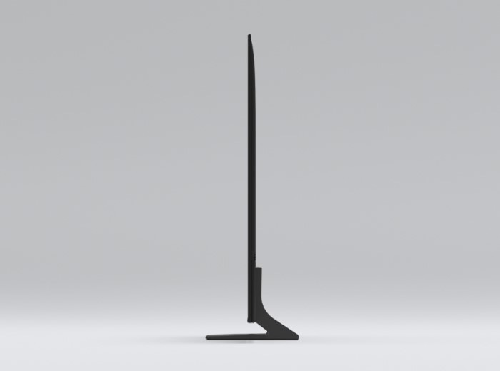 A side view of QLED is on display to show its AirSlim Design.