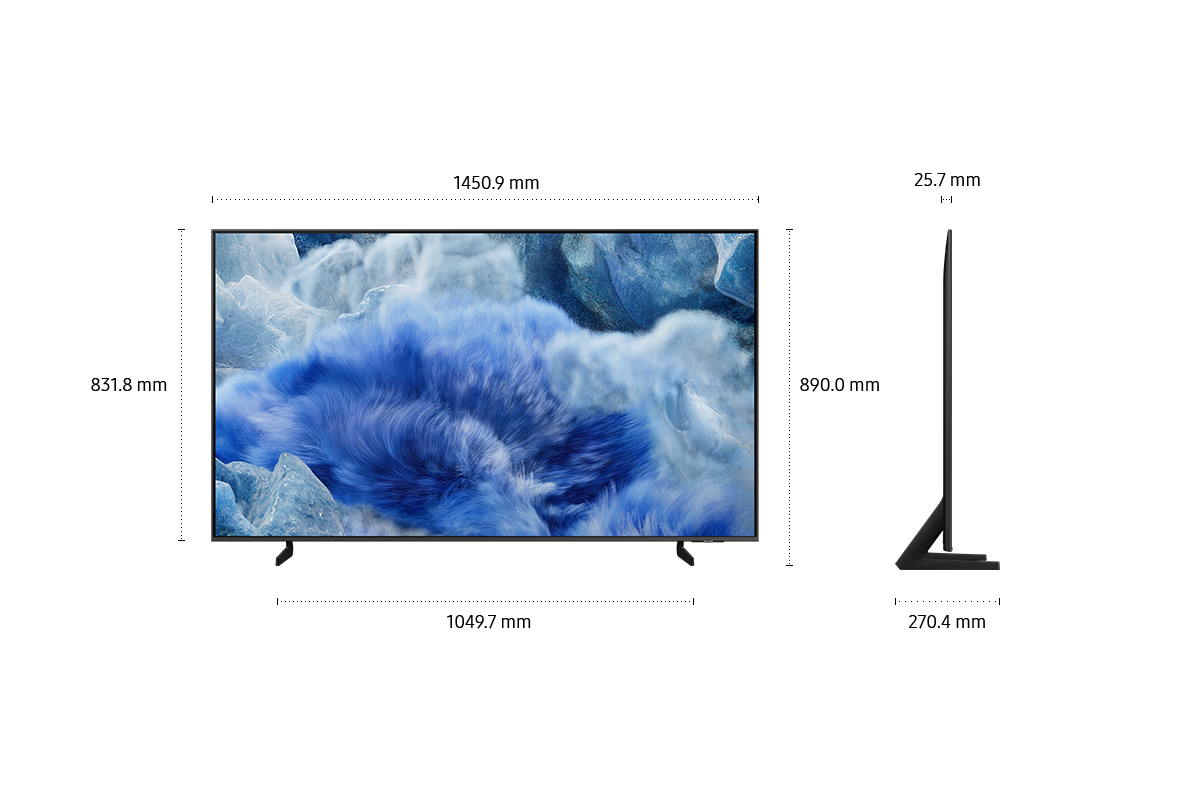 65" QLED Q8F 4K Samsung Vision AI Smart TV (2025) Titanium Gray