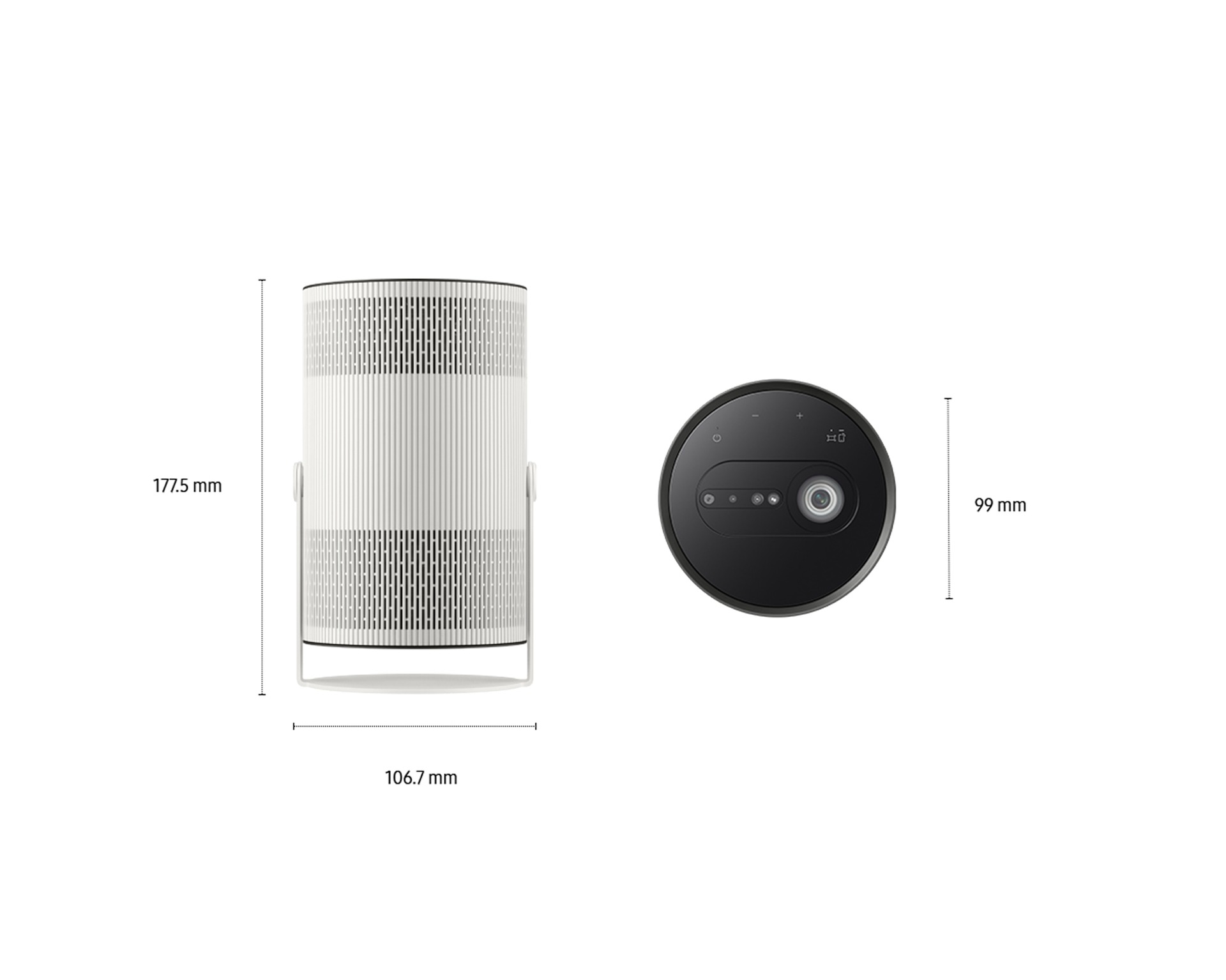 The Freestyle+ Full HD Portable Projector (2026) Ceramic White
