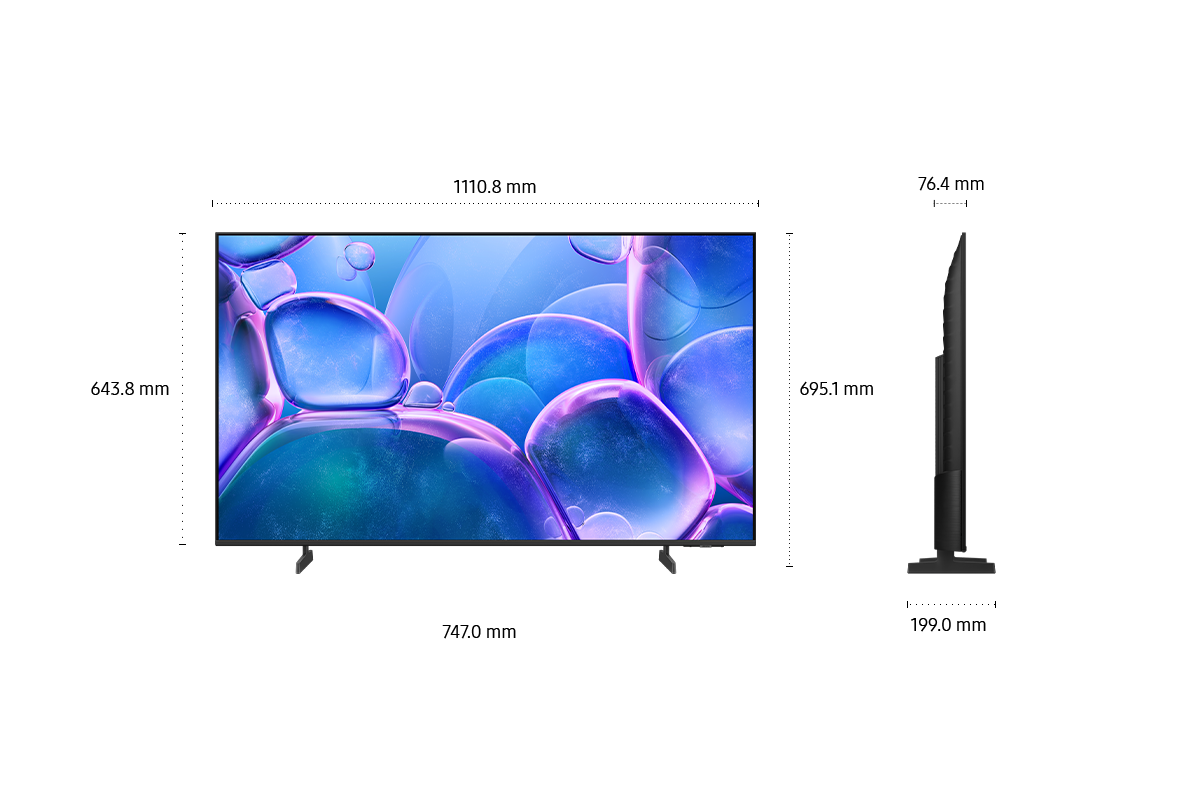 50" U7022F Crystal UHD 4K Smart TV (2025) Black