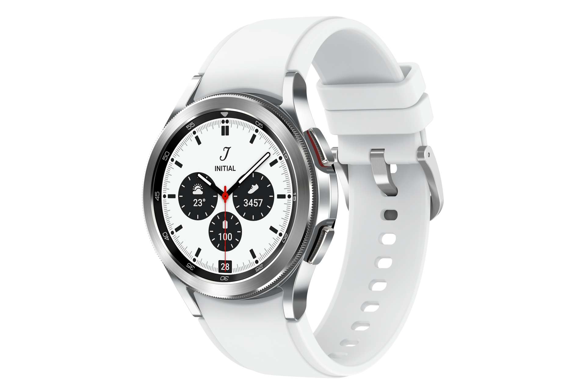 Samsung Galaxy Watch 6 Classic 43 Mm Negro Color de la caja Blanco Diseño  de la correa Fluoroelastómero