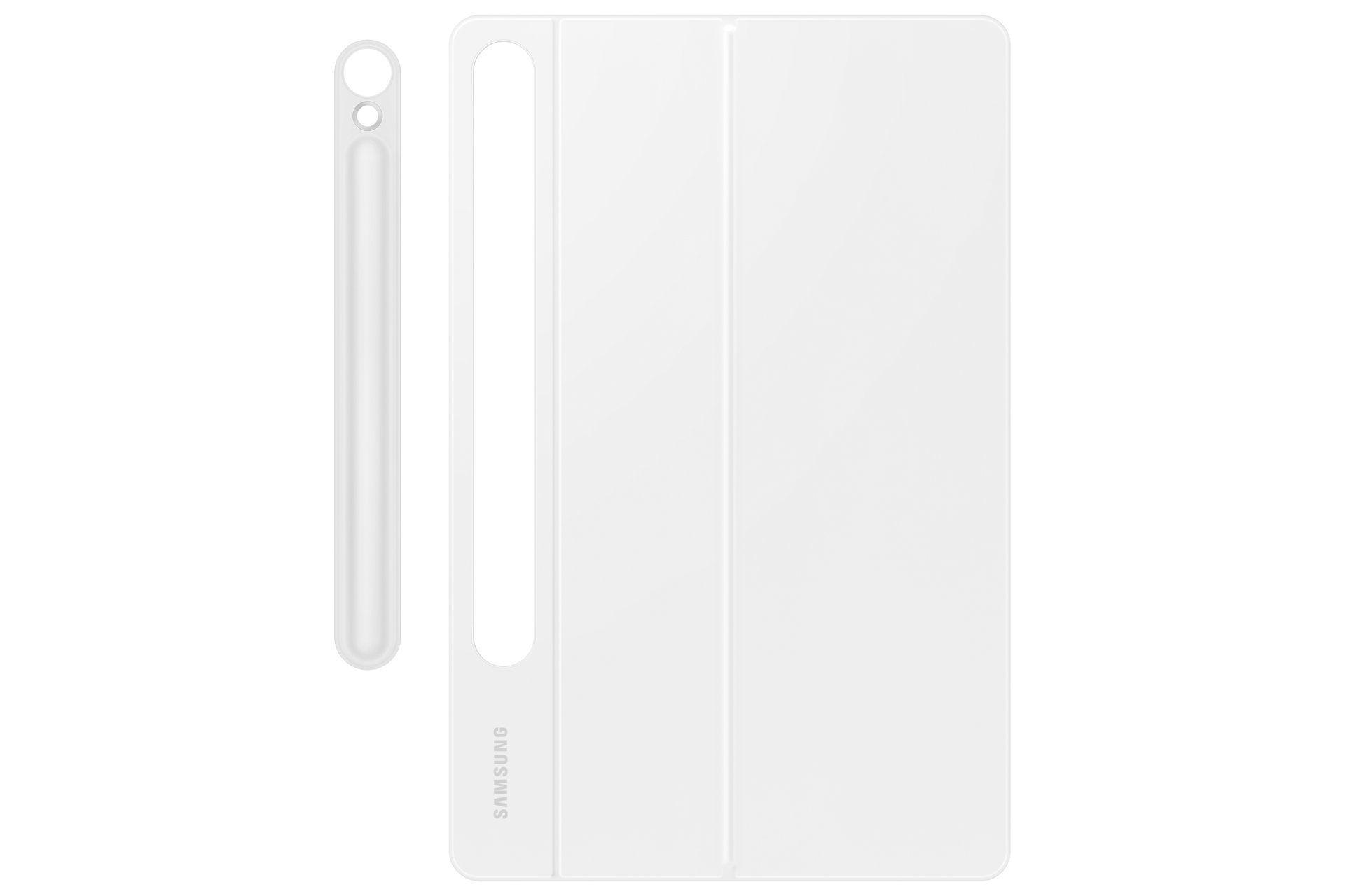 Book Cover Keyboard — AI Key for Galaxy Tab S10 FE / Tab S9 / Tab S9 FE Changeble-Pen-Holder White 