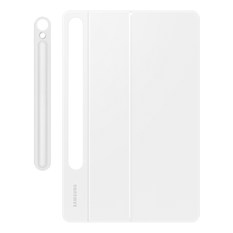 Book Cover Keyboard — AI Key for Galaxy Tab S10 FE / Tab S9 / Tab S9 FE Changeble-Pen-Holder White 
