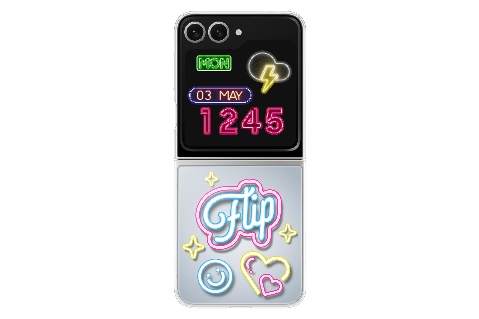 Flipsuit Case for Galaxy Z Flip7 FE Z Flip6 Front2 Gray 