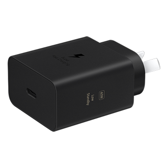 60W Power Adapter (Black) L-Perspective Black 