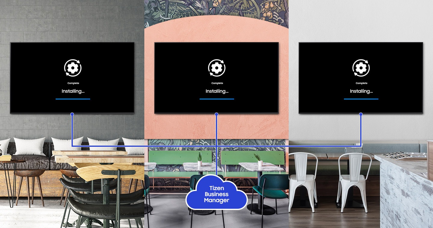 Even if BEC-H BizTV is installed in different places, Tizen Business Manager and remote installation are possible.