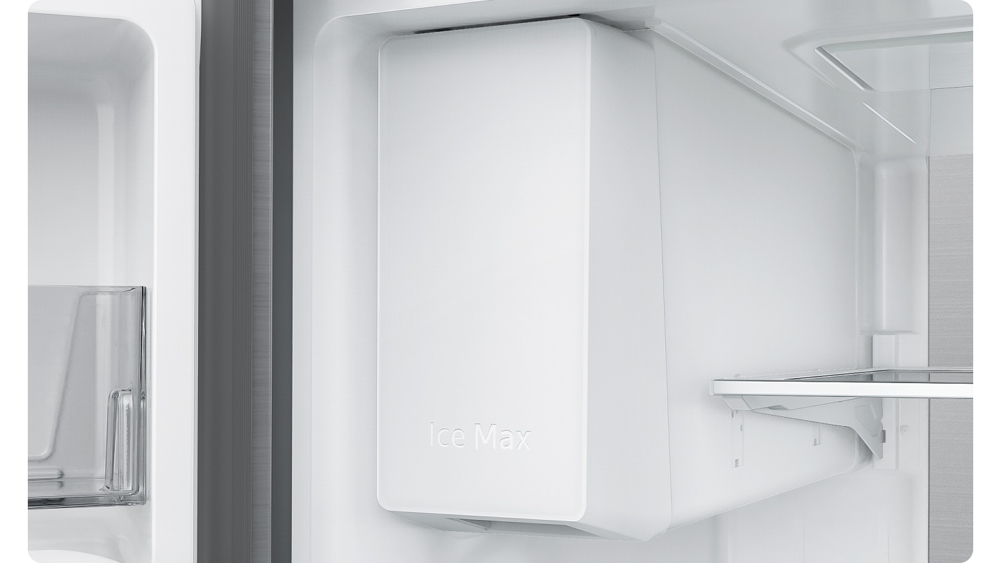 Ice is made in the incabi icemaker located at the left top of the RF6500C fridge.