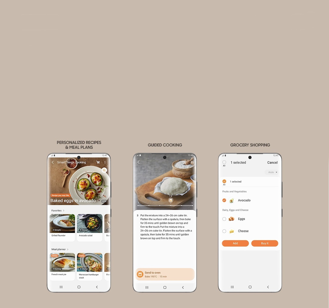 App SmartThings con recetas y control del horno