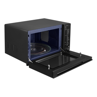 MW7300B Horno microondas por convección con horno microondas todo en uno y control inteligente L-Perspective-Open Negro