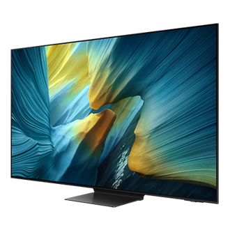 size OLED S95F 4K Samsung Vision AI Smart TV 2025 R-Perspective1 Black 