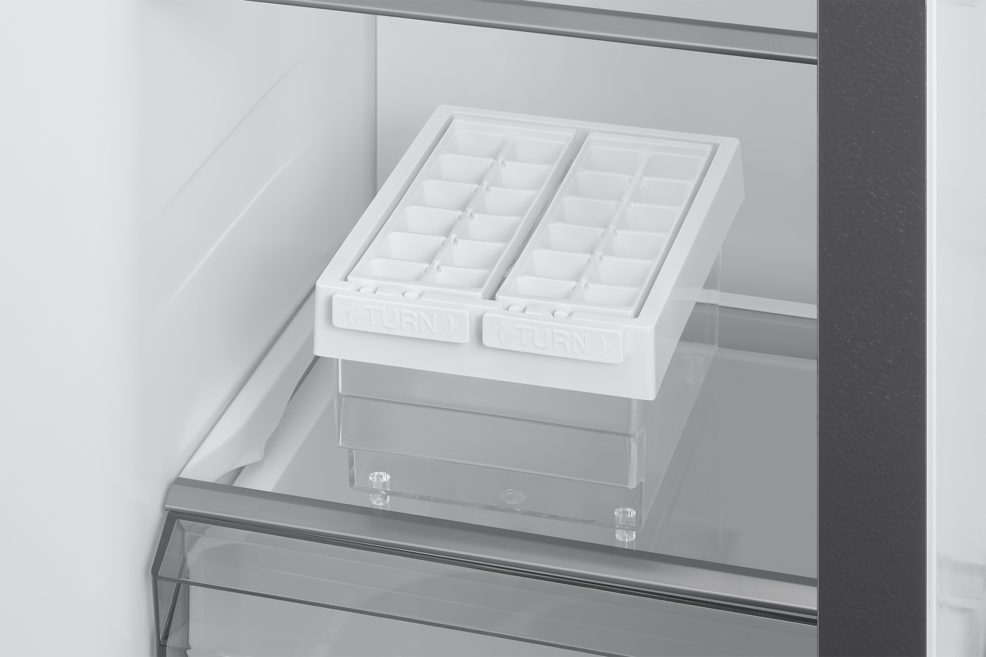 SBS Refrigerator RS40HM36 Dispenser Water Disp 526L Detail-Twist-Ice-Maker Silver 
