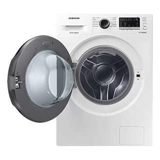 WD4000T (WD80T4046CW/EF) Combo with Air Wash, Drum Clean, Bubble Soak Front-Door-Open White 