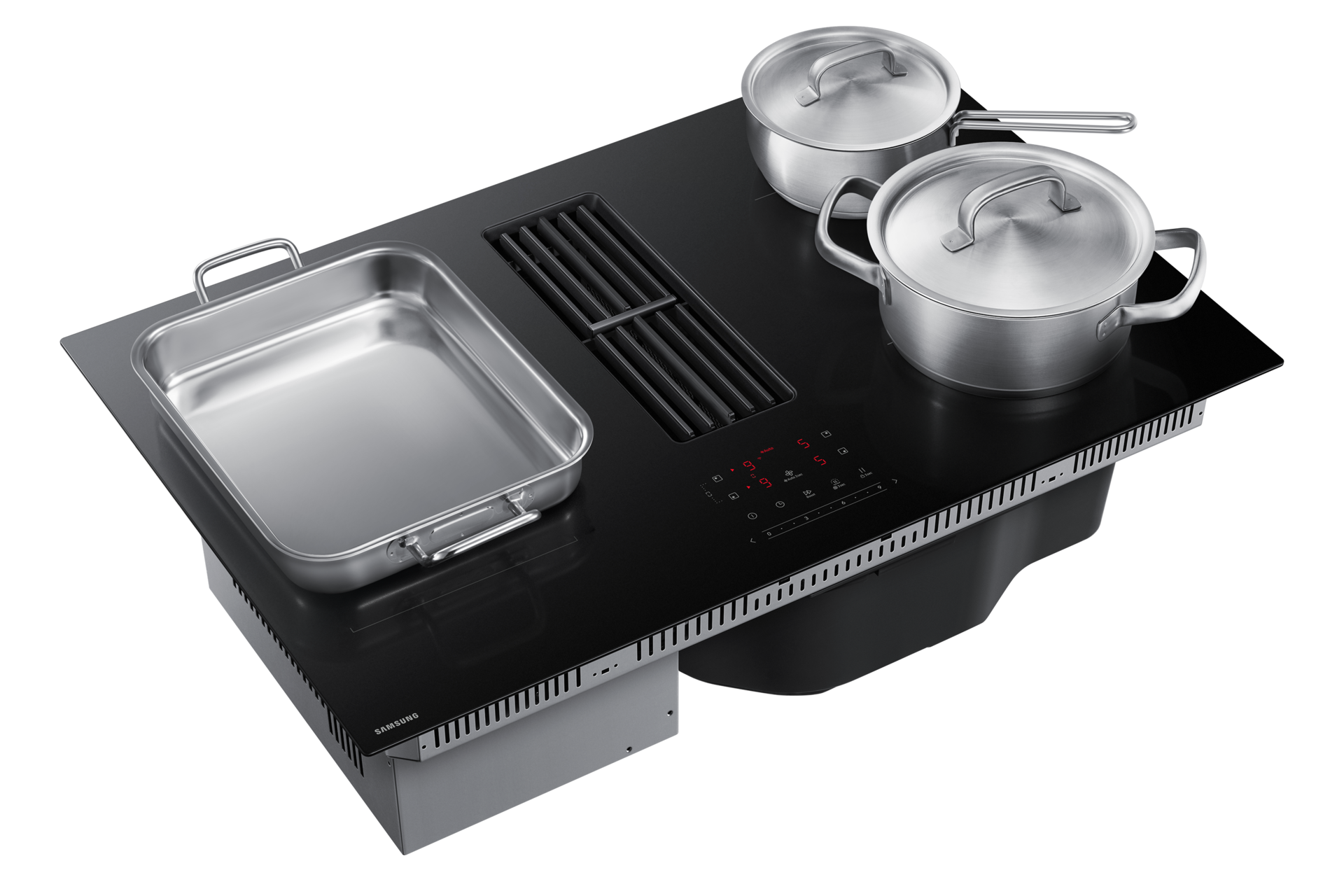 Cooktop Extractor Induction Hob and Anti Scratched Glass . Furniture-Combination2 Black 