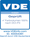 Zertifiziert vom VDE, mehr unter: VDEinfo.com, ID. 40054361