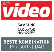 video, Beste Kombination TV + Soundbar, Ausgabe 06/2022, zum GQ65S95B + HW-Q935B, Einzeltest.