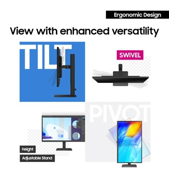 Ergonomic design for a view with enhanced versatility.