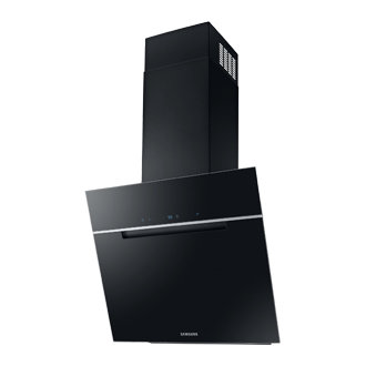 NK7000MM Hood with Power Ventilation System R-Perspective-with-Duct Black 