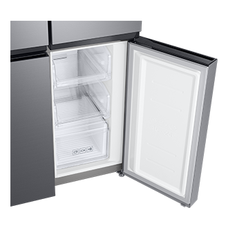 Slim RF4000TM 4-Türen French Door,Wassertank,  488L Detail-Freezer-Door-R Gray 