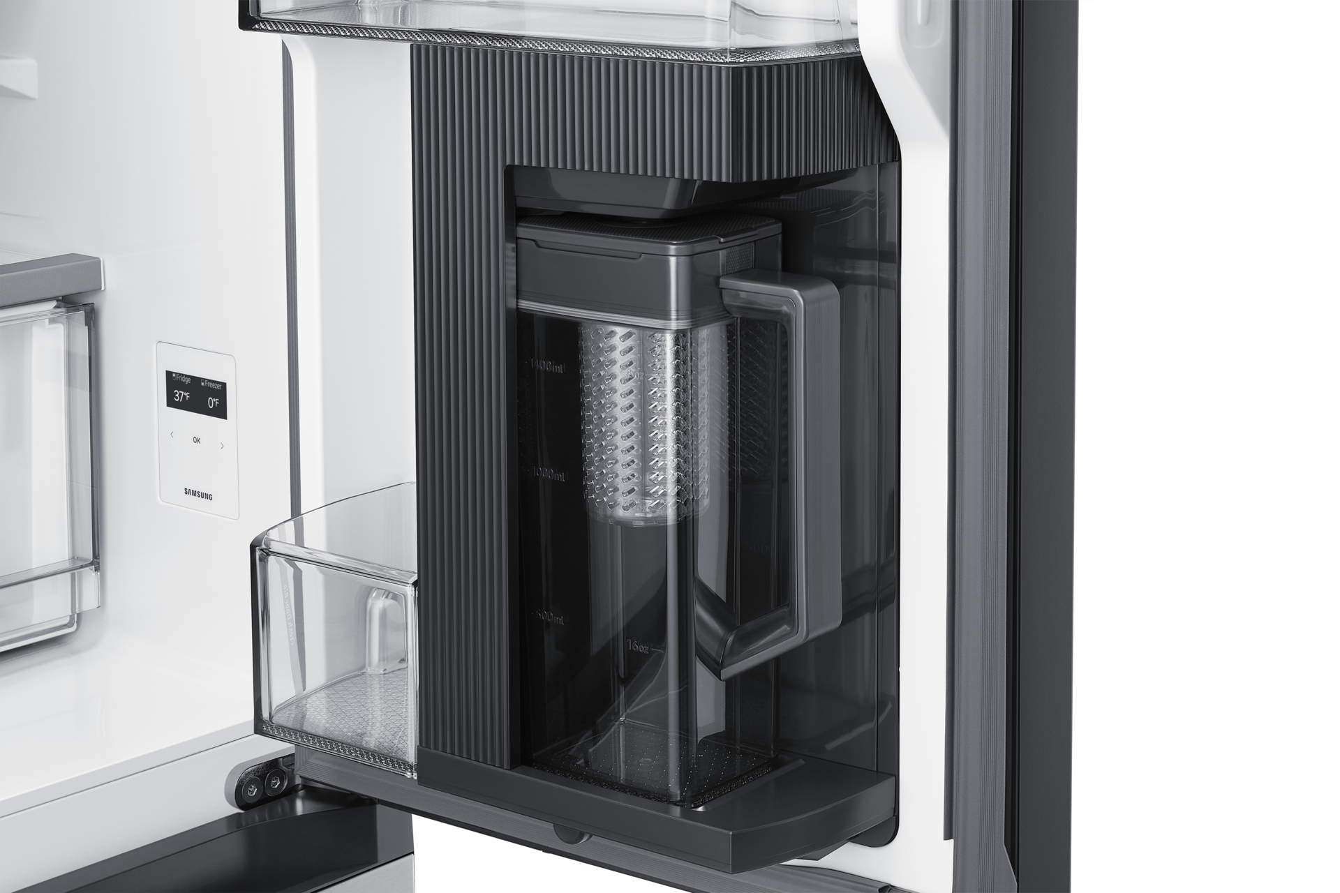 Kitchen Fit 4-Türen French Door, Festwasseranschluss, 648L R-Door-open Stainless Steel 