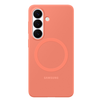 Galaxy S26 Silicone Magnet Case Front Coralred 