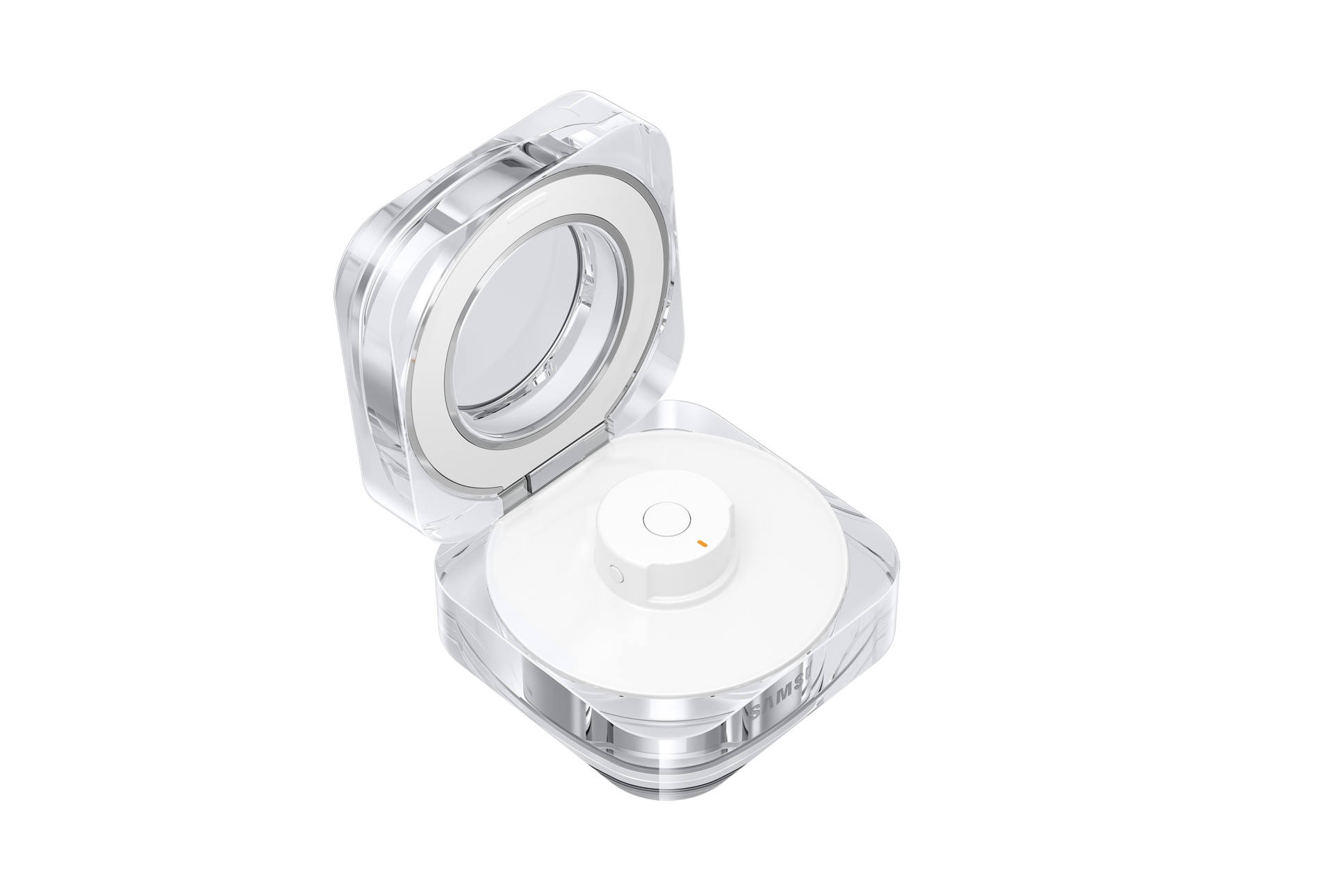 charging-case-opened-w-o-ring Titanium Silver