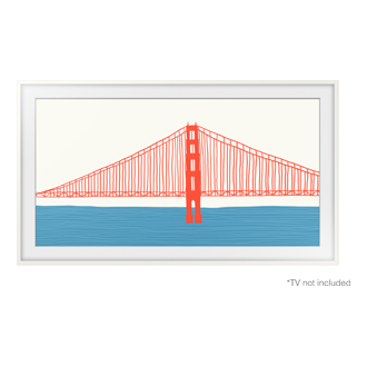 Dekorahmen, Modern, The Frame TV  Front2 White 