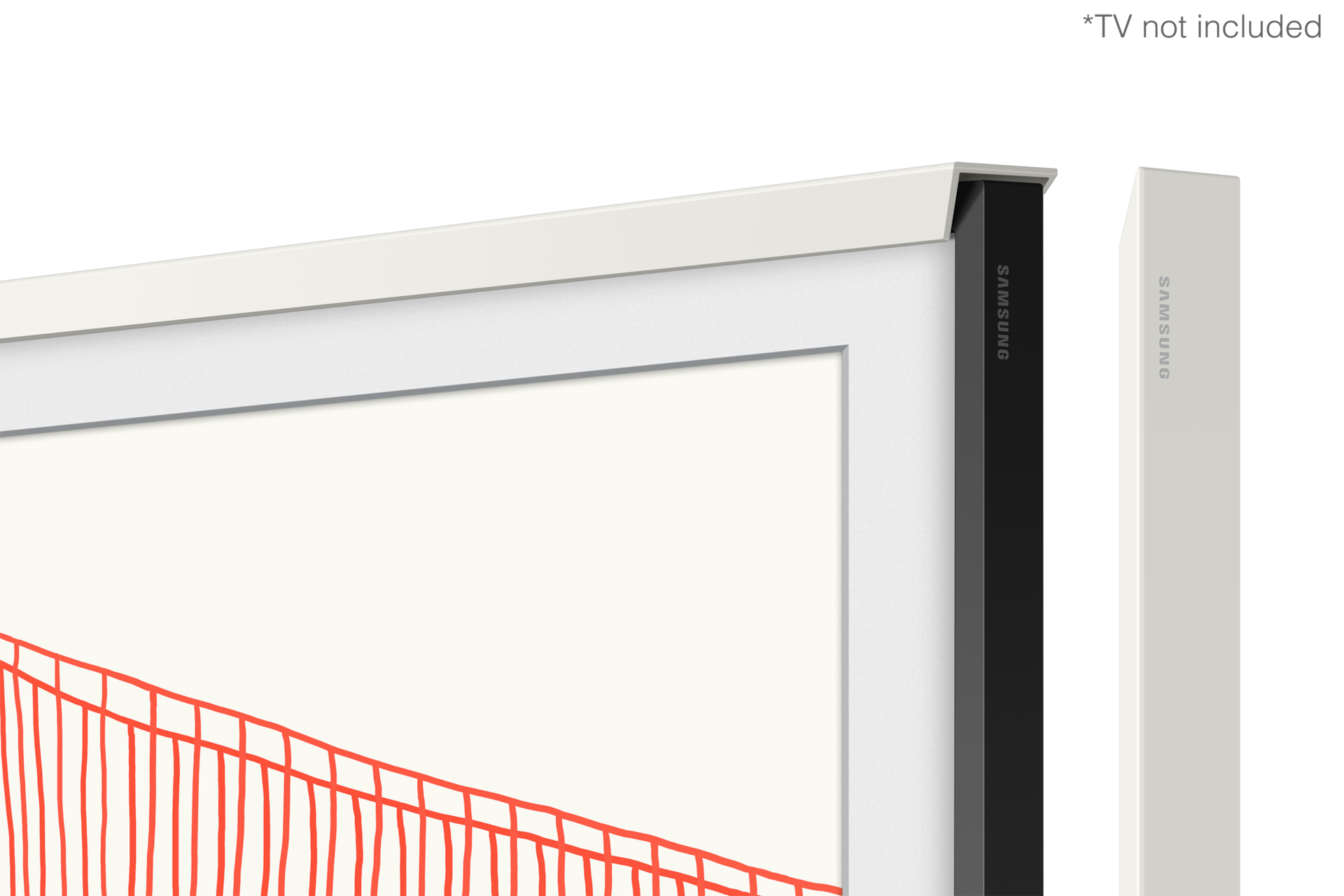 Dekorahmen, Angeschrägt, The Frame TV  Dynamic3 White 