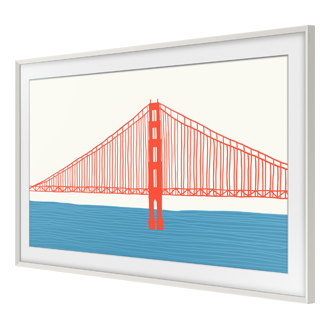 Dekorahmen, Angeschrägt, The Frame TV  R-Perspective White 